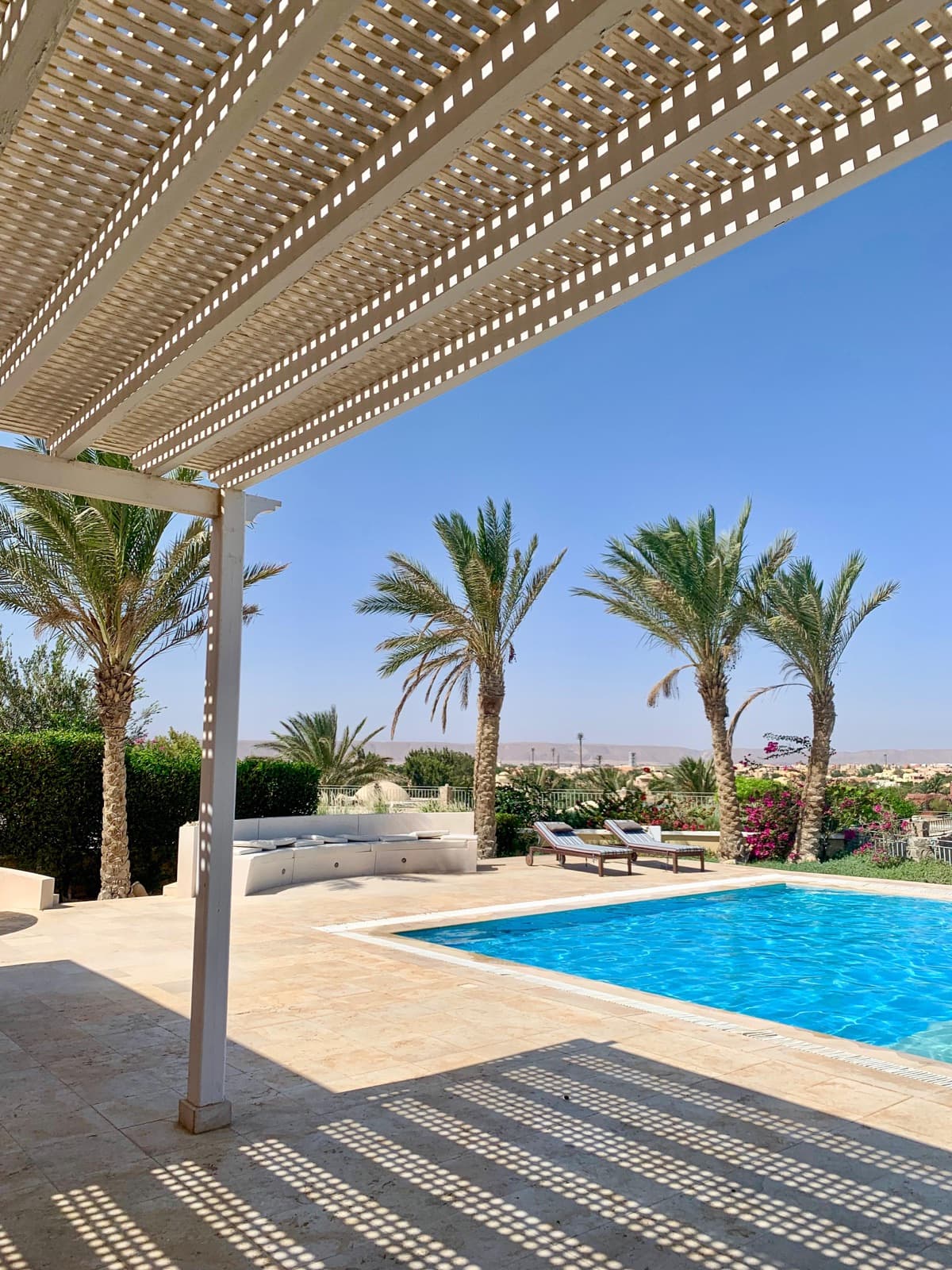 The pool terrace